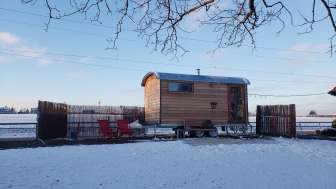 Voiture-sauna au lac de Constance